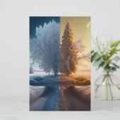 One day in winter briefpapier (Staand voorkant)