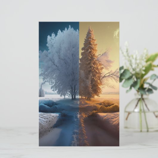 One day in winter briefpapier (Staand voorkant)