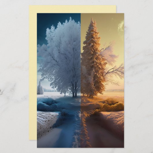 One day in winter briefpapier (Voorkant / Achterkant)