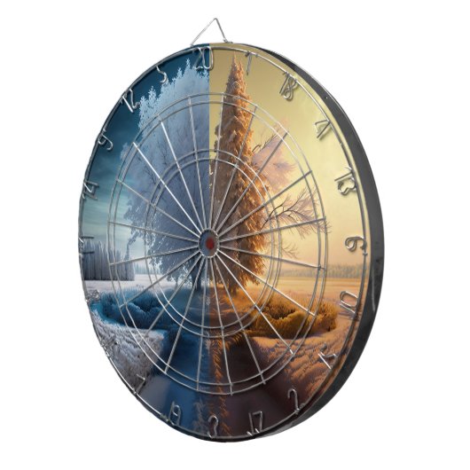 One day in winter dartbord (Voorkant Rechts)