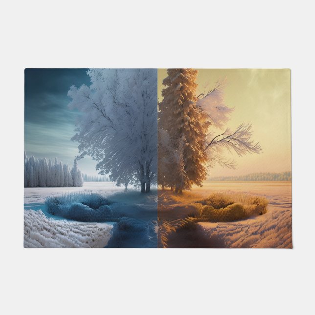 One day in winter deurmat (Voorkant)