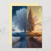 One day in winter feestdagenkaart (Voorkant / Achterkant)