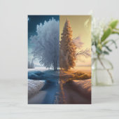 One day in winter feestdagenkaart (Staand voorkant)