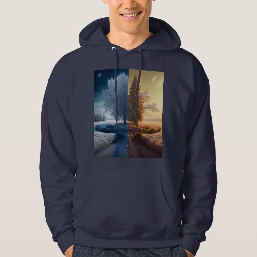 One day in winter hoodie (Voorkant)