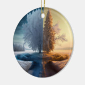 One day in winter keramisch ornament (Links)
