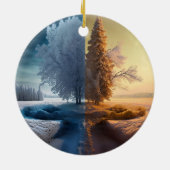One day in winter keramisch ornament (Achterkant)