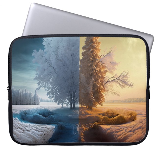 One day in winter laptop sleeve (Voorkant)