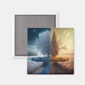 One day in winter magneet (Voorkant / Achterkant)