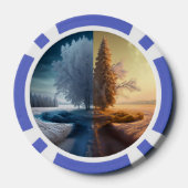 One day in winter poker chips (Achterkant)