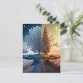One day in winter RSVP kaartje (Staand voorkant)