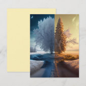 One day in winter RSVP kaartje (Voorkant / Achterkant)