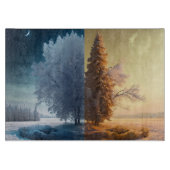 One day in winter snijplank (Voorkant)