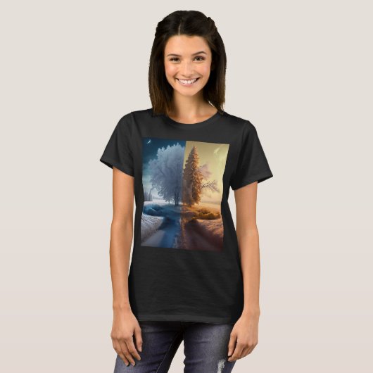 One day in winter t-shirt (Voorkant volledig)