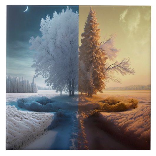 One day in winter tegeltje (Voorkant)