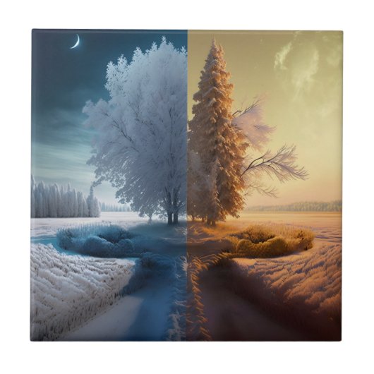 One day in winter tegeltje (Voorkant)