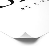 One Day Inspirating Sobriety Quote White Black Foto Afdruk (Hoek)