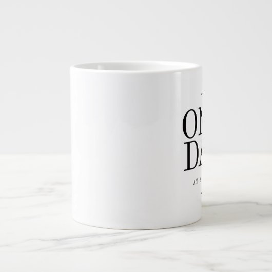 One Day Inspirating Sobriety Quote White Black Grote Koffiekop (Voorkant)