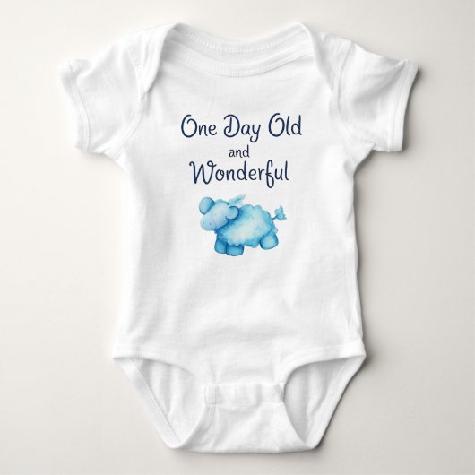 One Day Old & Wonderful! Romper (Voorkant)