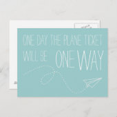 One Day The Plane Ticket Will Be One Way Postcard Briefkaart (Voorkant / Achterkant)