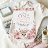 One-deer-ful 1st Birthday Invitation Kaart