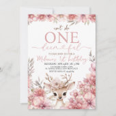 One-deer-ful 1st Birthday Invitation Kaart (Voorkant)
