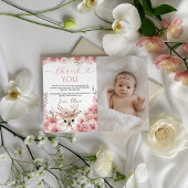 One-deer-ful Photo Thank You Card Kaart