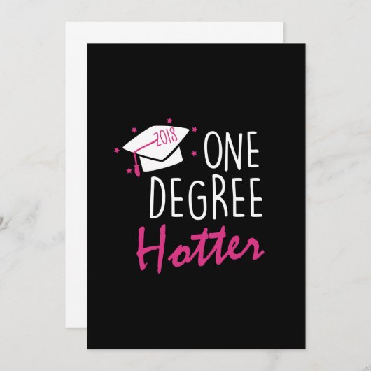 One Degree Hotter 2018 Afstudeerdag Kaart (Voorkant / Achterkant)