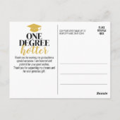 One Degree Hotter - Afstuderen Bedankt - Foto Briefkaart (Achterkant)