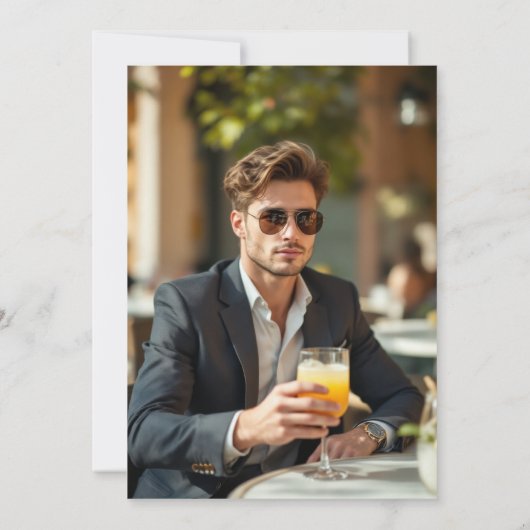 One Degree Hotter Afstuderen Foto Aankondiging (Achterkant)