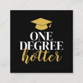 One Degree Hotter - Afstuderen Gift QR-code Informatiekaartje (Voorkant)