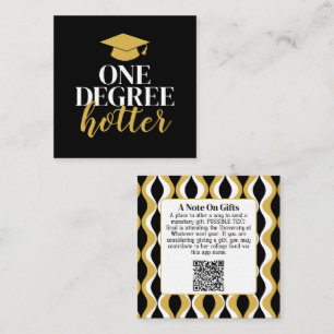 One Degree Hotter - Afstuderen Gift QR-code Informatiekaartje
