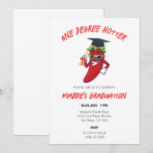 One Degree Hotter Pepper Graduation Party Kaart (Voorkant / Achterkant)