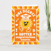 One Degree Hotter Retro Afstuderen Kaart (Voorkant)
