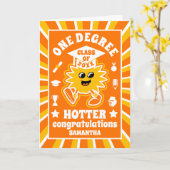 One Degree Hotter Retro Afstuderen Kaart (Gele Bloem)