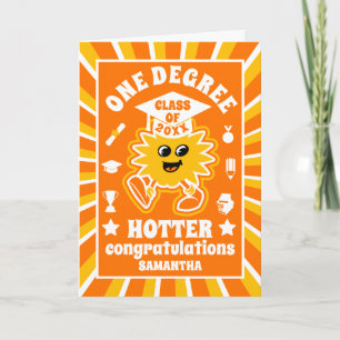 One Degree Hotter Retro Afstuderen Kaart