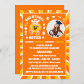 One Degree Hotter Retro Foto Graduation Party Kaart (Voorkant / Achterkant)