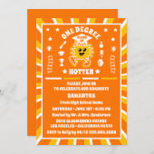 One Degree Hotter Retro Graduation Party Kaart (Voorkant / Achterkant)