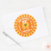 One Degree Hotter Retro Graduation Party Ronde Sticker (Envelop)