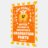 One Degree Hotter Retro Graduation Party Welkom Acryl Bord (Hoek)