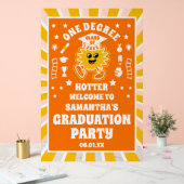 One Degree Hotter Retro Graduation Party Welkom Acryl Bord (Huwelijk)