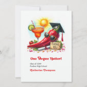 One Degree Hotter Spicy Afstuderen Foto Bedankkaart (Voorkant)