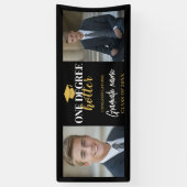 One Degree Hotter - Zwart Goud Afstuderen 2 Foto's Spandoek (Verticaal)