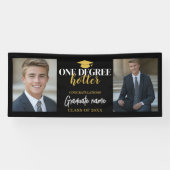 One Degree Hotter - Zwart Goud Afstuderen 2 Foto's Spandoek (Horizontaal)