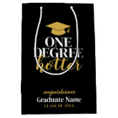 One Degree Hotter - Zwart Goud - Afstuderen Medium Cadeauzakje (Voorkant)
