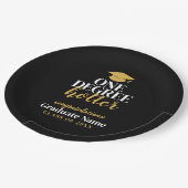 One Degree Hotter - Zwart Goud - Afstuderen Papieren Bordje (Gekanteld)