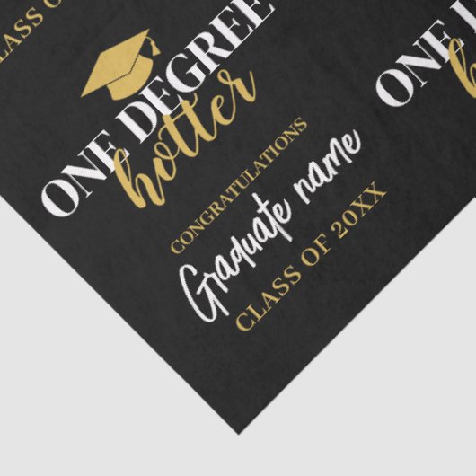 One Degree Hotter - Zwart Goud Afstuderen Tissuepapier (Detail)