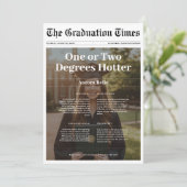 One Degrees Hotter 2025 Afstuderen krantenfoto Kaart (Staand voorkant)