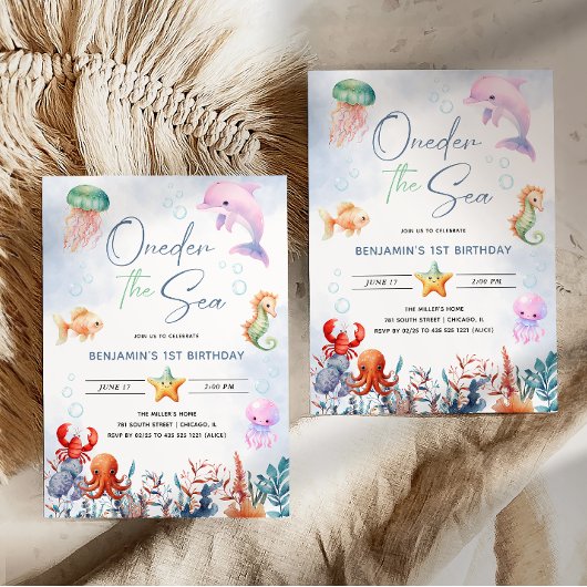 One-der Het Zee 1e Verjaardag Onder Het Zee Kaart