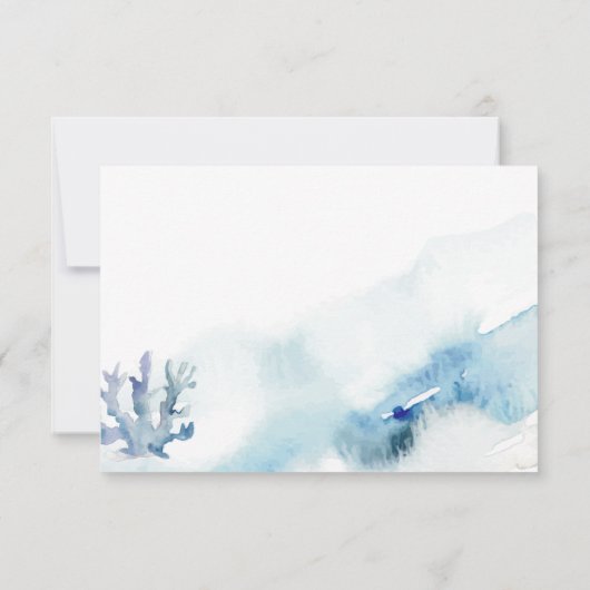 One-Der het Zee 1st Birthday Ocean Animals Bedankkaart (Achterkant)