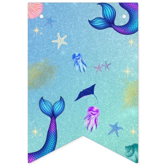 One-der het Zee Eerste Verjaardag Bunting Banner (Eerste vlag)